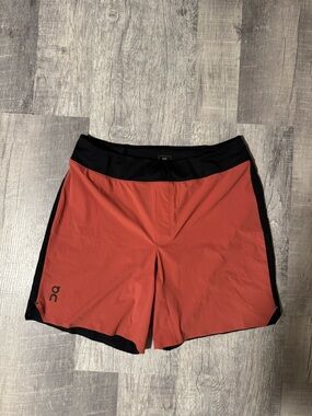 On Running Cloud Lightweight Running Shorts - Auburn & Black - Mens Medium